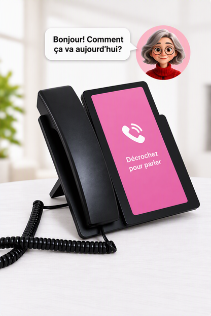 Téléphone Amical – Compagnon IA apaisant pour personnes âgées