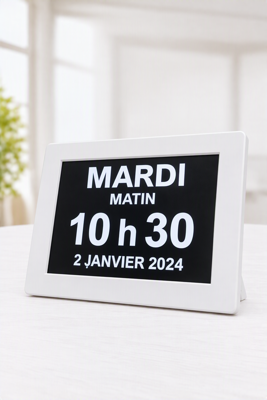 Horloge adaptée pour personne avec trouble de la mémoire