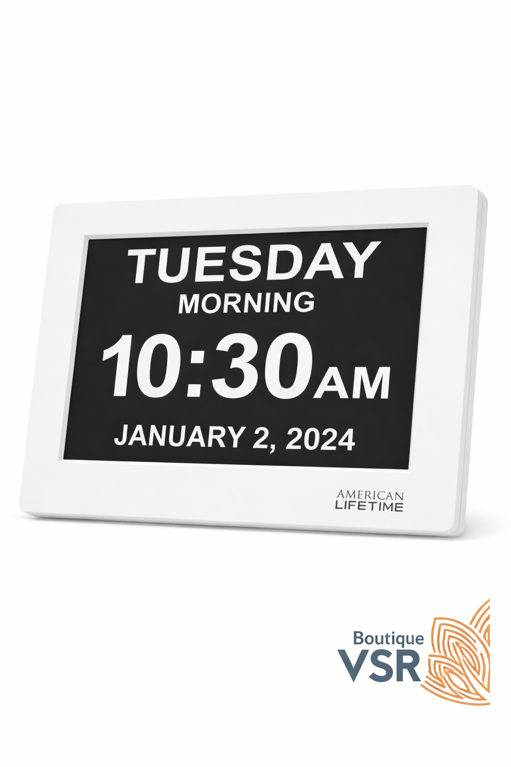 Horloge adaptée pour personne avec trouble de la mémoire (Blanc)