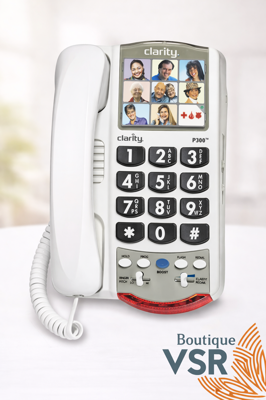 Téléphone avec photos, son amplifié et gros boutons