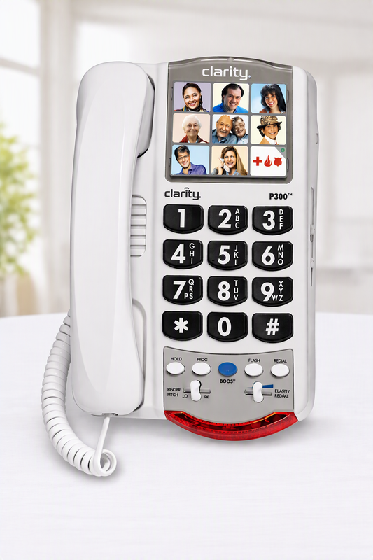 Téléphone avec photos, son amplifié et gros boutons